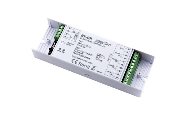 Приемник-контроллер универсальный увеличенной мощности RX-GR для светодиодных лент RGB, RGB+W, M SWG