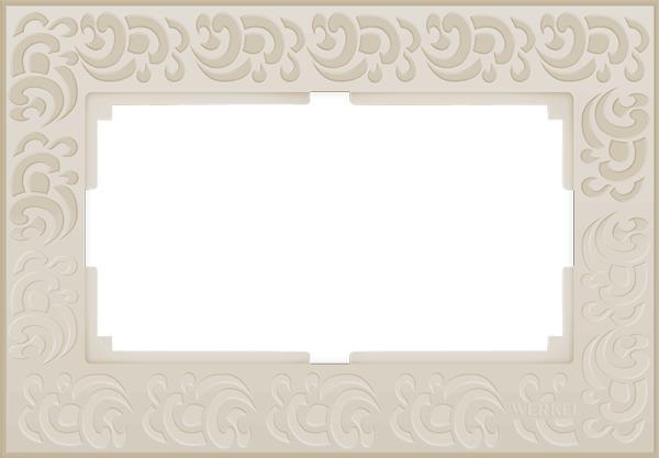 Рамка для двойной розетки (слоновая кость) / WL05-Frame-01-DBL-ivory
