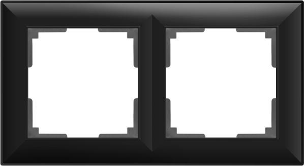 Рамка на 2 поста (черный матовый) / WL14-Frame-02