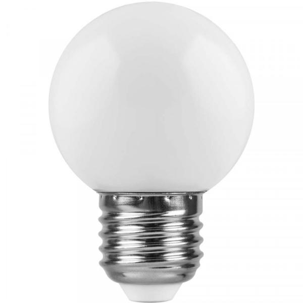 Лампа светодиодная LB-37 (1W) 230V E27 6400K для Белт-Лайта G45 Feron