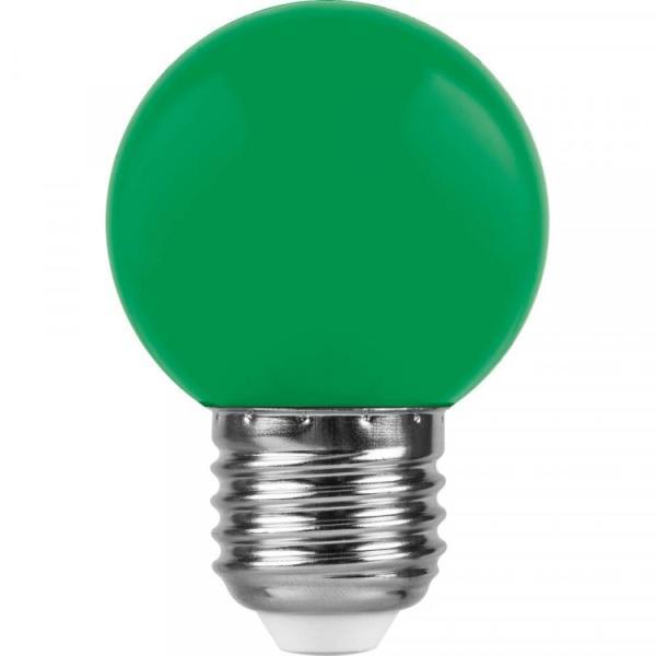 Лампа светодиодная LB-37 (1W) 230V E27 зеленый для Белт-Лайта G45 Feron