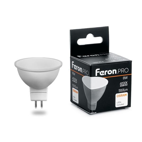 Лампа светодиодная PRO LB-1608 MR16 G5.3 8W 4000K OSRAM LED Feron