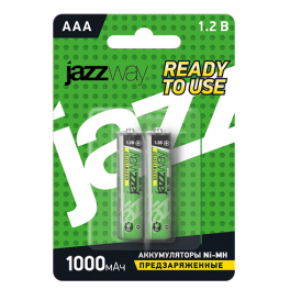 Батарейка акк. JAZZway AAA 1000мАч предзаряженные BL-2 - 1шт.