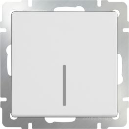 Выключатель одноклавишный с подсветкой (белый) / WL01-SW-1G-LED