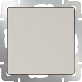 Выключатель одноклавишный проходной (слоновая кость) / WL03-SW-1G-2W-ivory