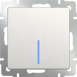 Выключатель одноклавишный (перламутровый рифленый) / WL13-SW-1G