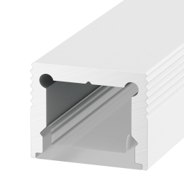 Профиль накладной алюминиевый LS.1613 белый,  для однорядной ленты (2.5м) SWG