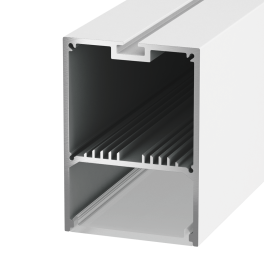 Профиль подвесной/накладной алюминиевый LS.4970, белый (2.5м) SWG