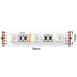 Лента светодиодная стандарт 5050, 60 LED/м, 19,2 Вт/м, 12В , IP20, Цвет: RGB + нейт. ЗМ (1метр) SWG