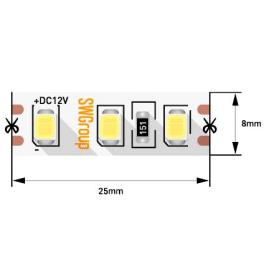 Лента светодиодная 2835, 120 LED/м, 9.6 Вт/м, 12В , IP20, Цвет:Холодный белый, CE, 3М (1метр)