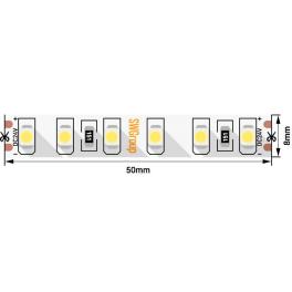 Лента светодиодная стандарт SMD3528 120LED/м 9,6Вт/м 24В IP66 Цвет:Холодный (1метр) 3М SWG