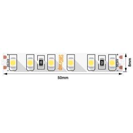 Лента светодиодная стандарт SMD3528 120LED/м 9,6Вт/м 24В IP65 Цвет:Холодный белый (1метр) 3М SWG