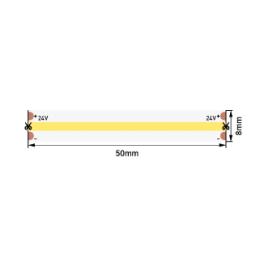 Лента светодиодная ПРО COB, 480 LED/м, 13,5 Вт/м, 24В , IP20, Цвет: Нейтральный белый (1метр) SWG