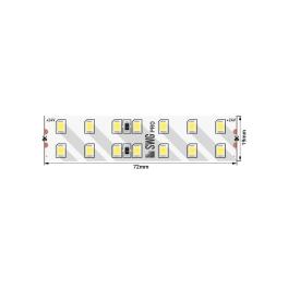 Лента светодиодная ПРО 2835, 196 LED/м, 20 Вт/м, 24В , IP20, Цвет: Нейтральный белый (1метр) SWG