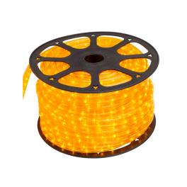 Шнур LED 10 мм, круглый, 20 м, чейзинг, 2W-LED/м-24-220V, с контр. 8р, ЖЁЛТЫЙ (1 метр)