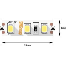 Лента светодиодная стандарт SMD2835 120LED/м 9,6Вт/м 12В IP66 Цвет:Холодный (1метр) 3М SWG