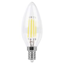 Лампа светодиодная, (5W) 230V E14 4000K, свеча LB-58 Feron