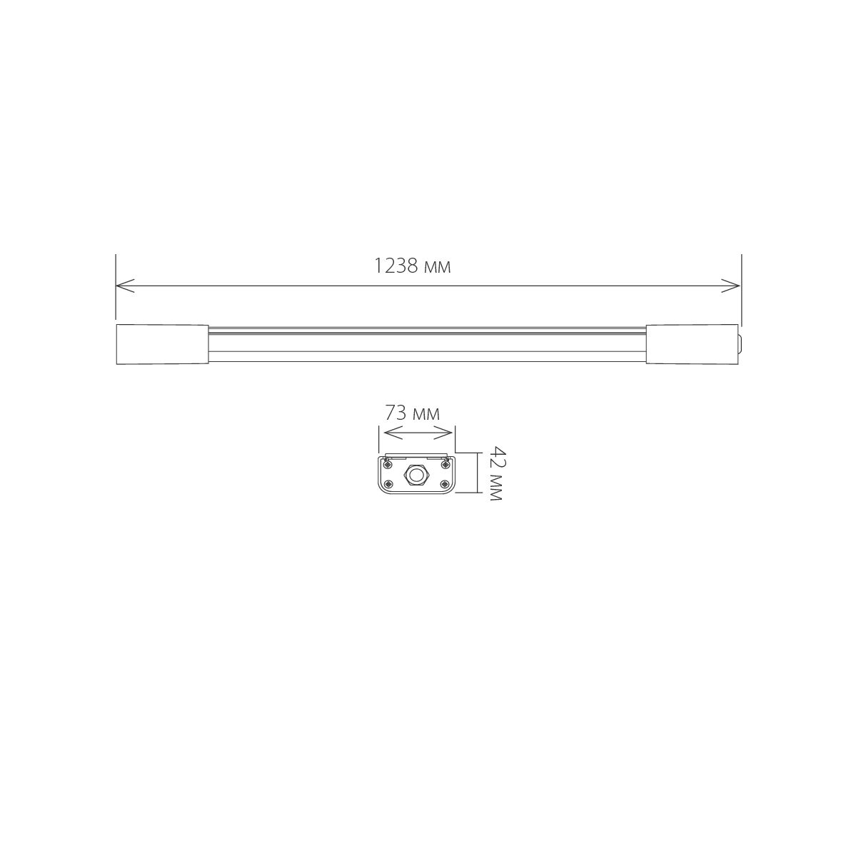 Светильник пылевлагозащищенный LED LTB0201D 60см 18W 6500K Elektrostandard