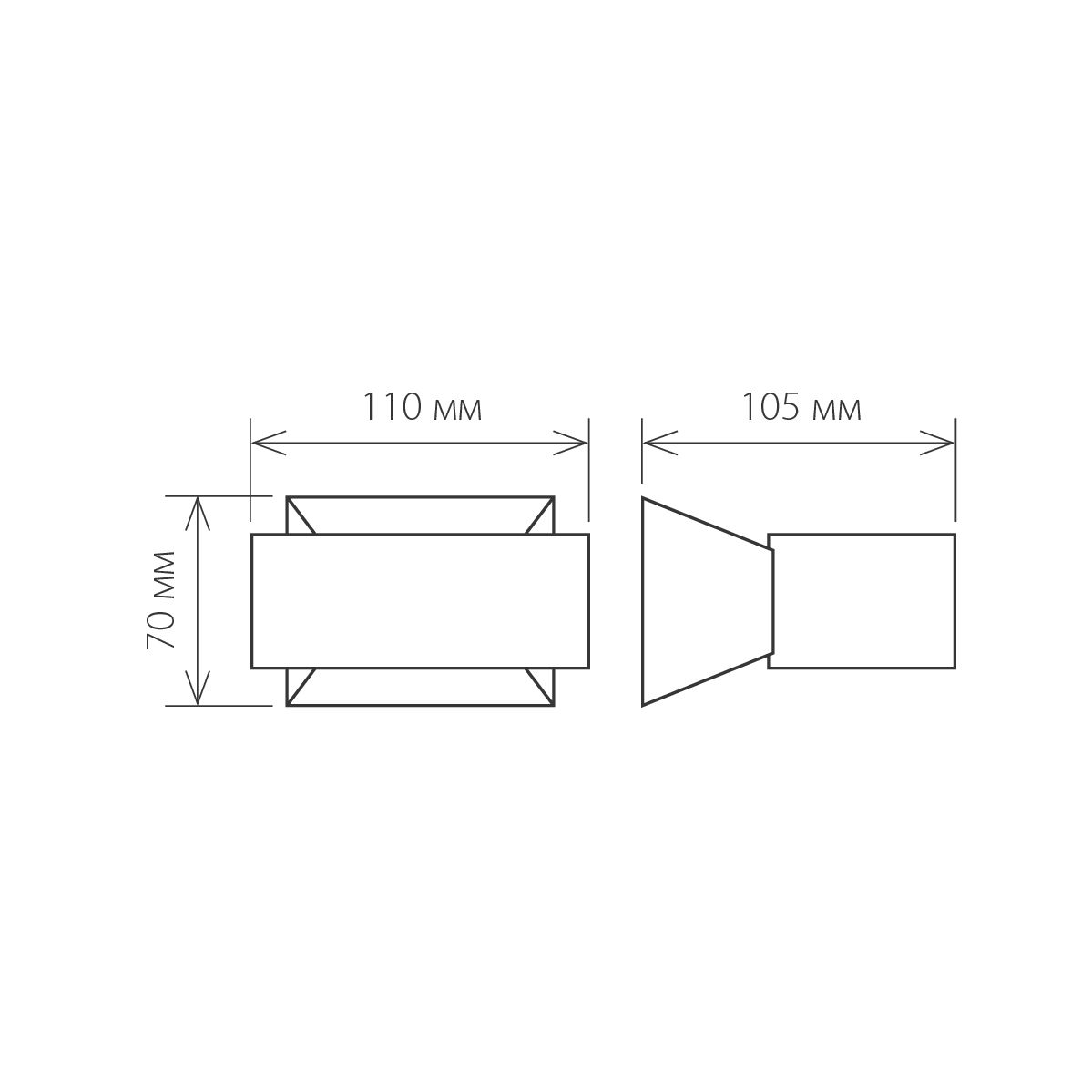 Светильник настенный декоративный 1549 TECHNO LED BLINC белый Elektrostandard