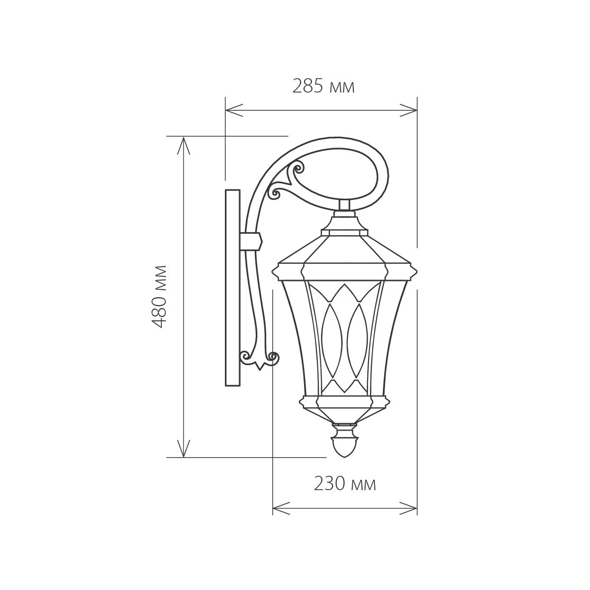 Светильник настенный декоративный Е27 60W Virgo D черное золото Elektrostandard 