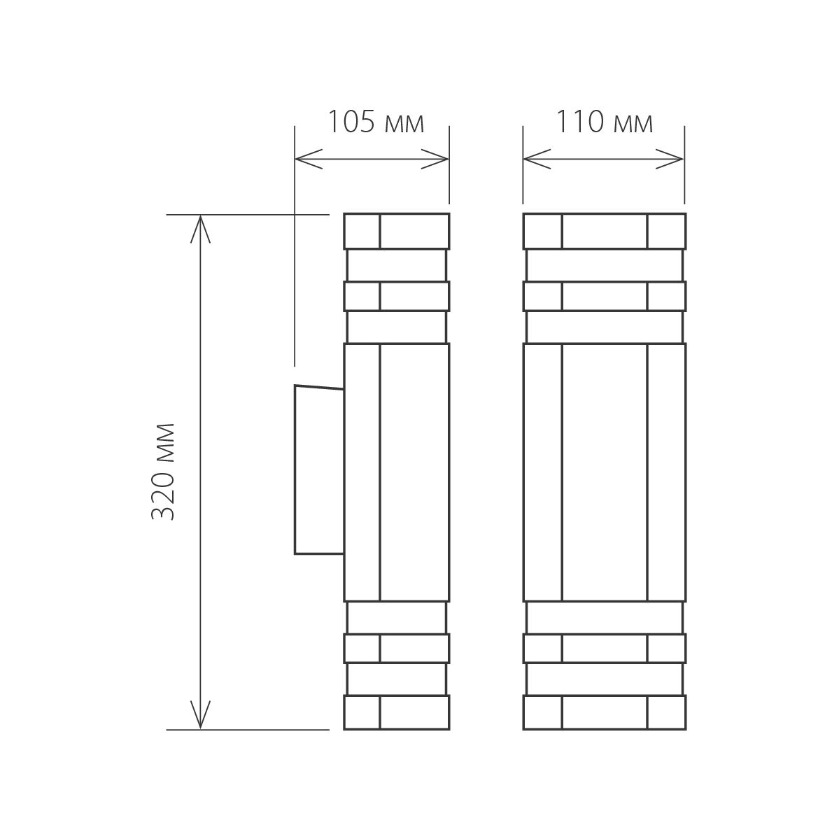 Cветильник настенный декоративный 1443 TECHNO черный Elektrostandard