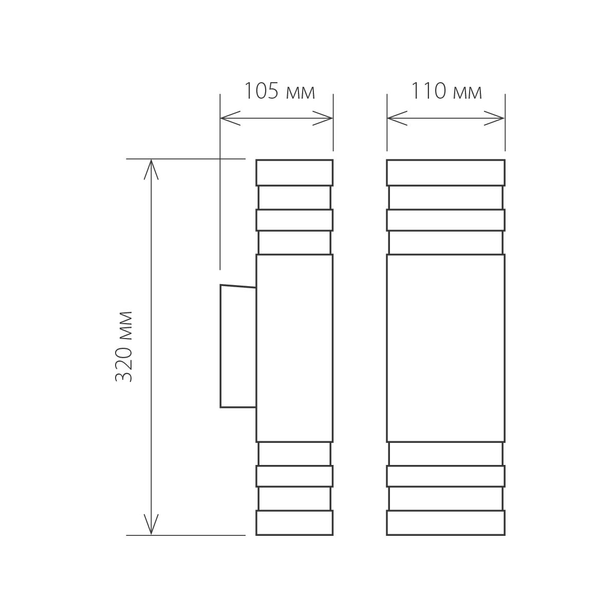 Cветильник настенный декоративный 1449 TECHNO черный Elektrostandard (распродажа)