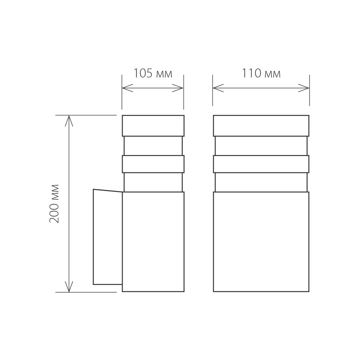 Cветильник настенный декоративный 1450 TECHNO черный Elektrostandard