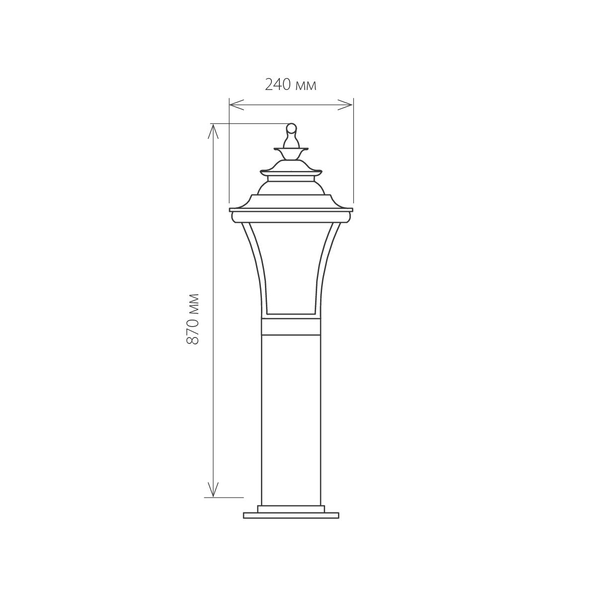 Светильник столбовой декоративный Е27 60W Libra F венге (GLXT-1408F) Elektrostandard