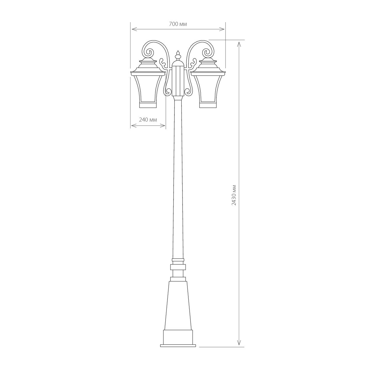 Светильник столбовой декоративный Е27 60W Libra F/2 венге (GLXT-1408F/2) Elektrostandard