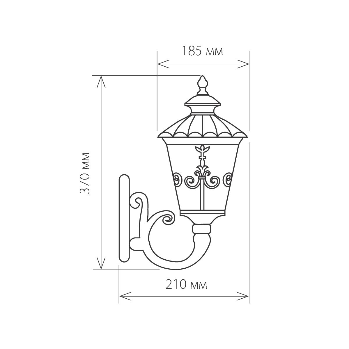 Светильник настенный декоративный Е27 60W Diadema U черное золото Elektrostandard