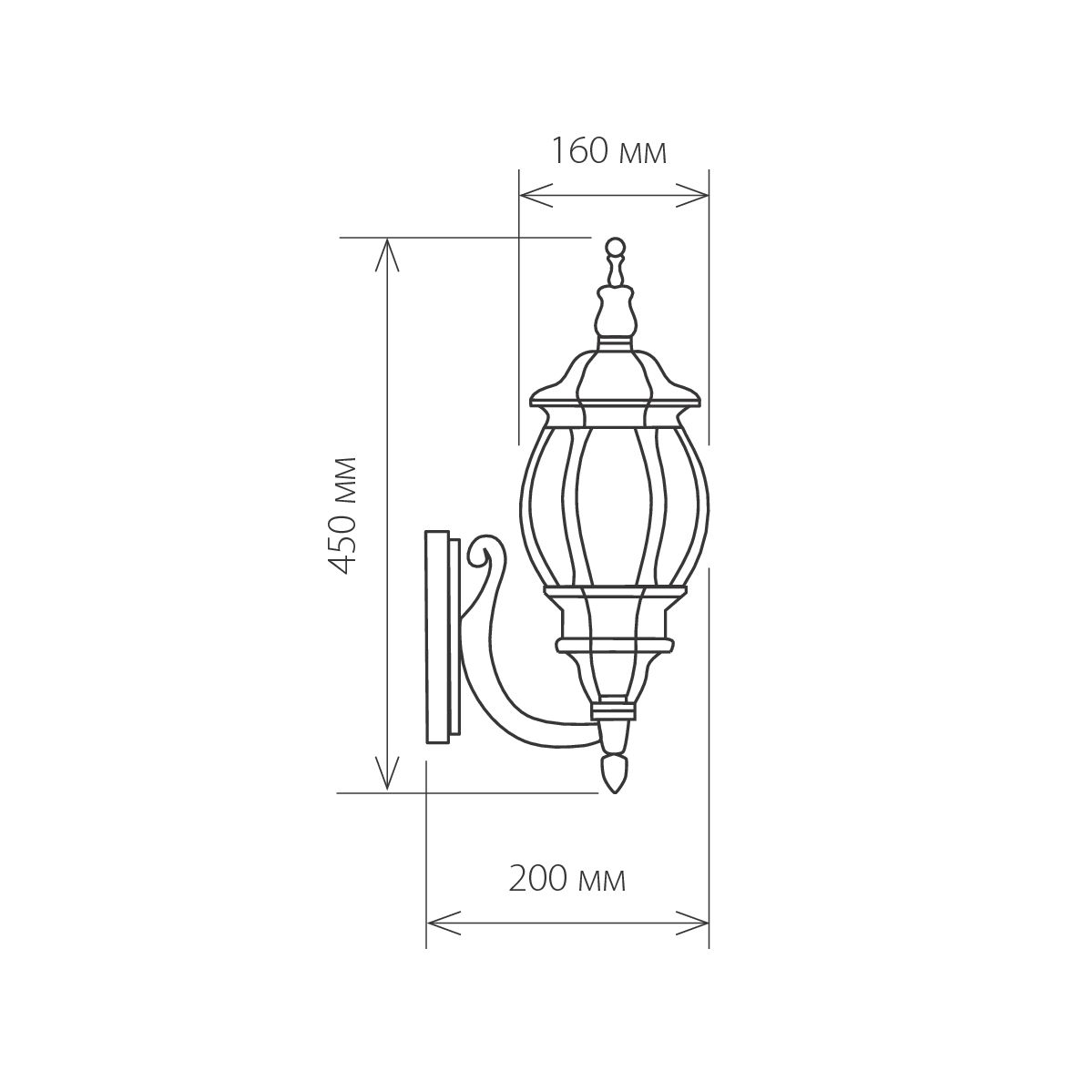 Cветильник настенный декоративный Е27 60W IP44 1001U черный / 9913-С Elektrostandard