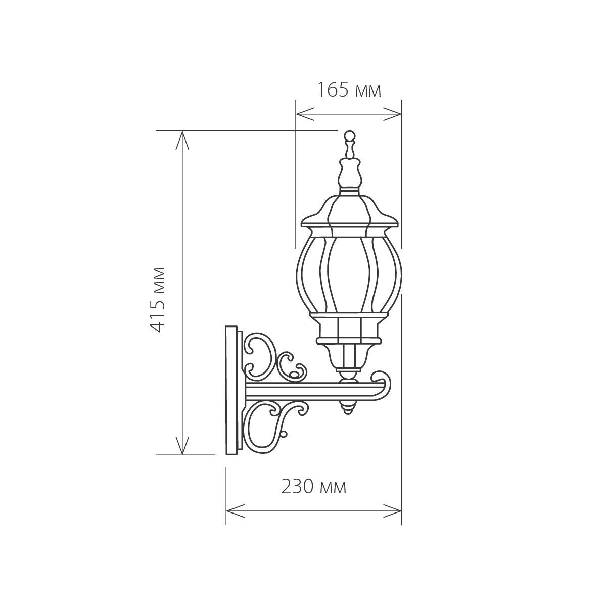 Cветильник настенный декоративный Е27 60W IP44 1011U черный / 9913-A Elektrostandard