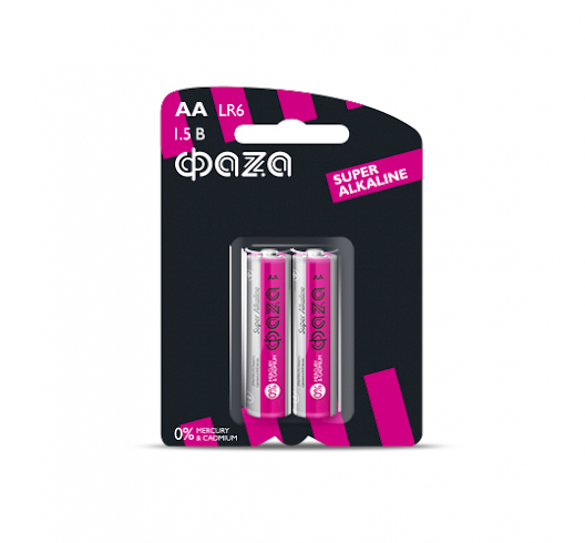 Батарейка щелочная LR 6 ФАZА Super Alkaline BL-2 - 1шт.