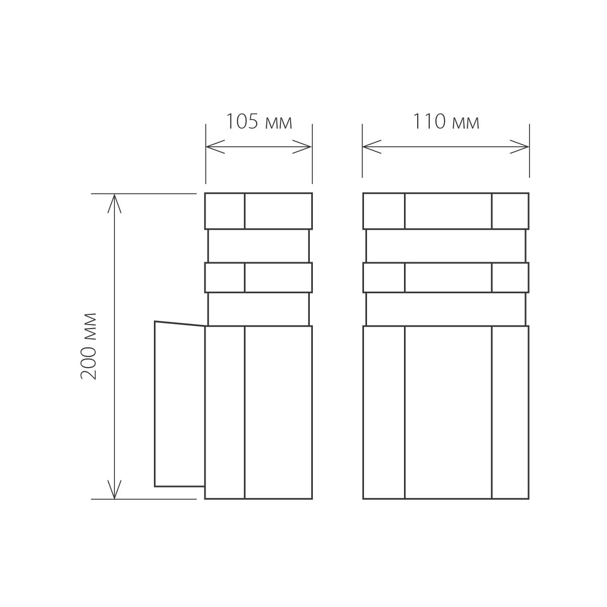 Cветильник настенный декоративный 1444 TECHNO черный Elektrostandard