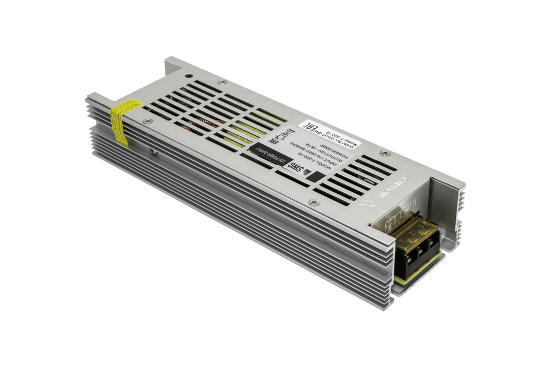 Блок питания компактный (узкий), 200 W, 12V SWG