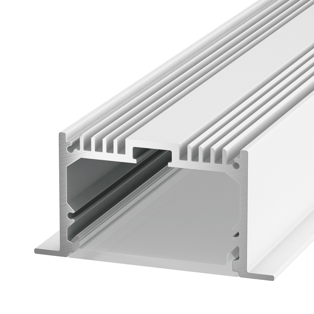 Профиль встраиваемый алюминиевый LE.6332, белый (2.5м) SWG