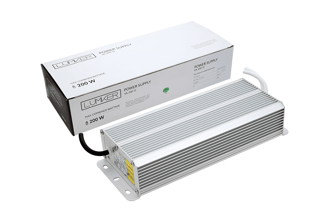 Блок питания Al Блок питания LTPW, 200 W Влагозащитный IP66, 12 V, 3 года гарантии SWG