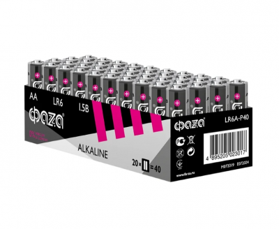 Батарейка LR 6 Alkaline Pack-40  ФАZА