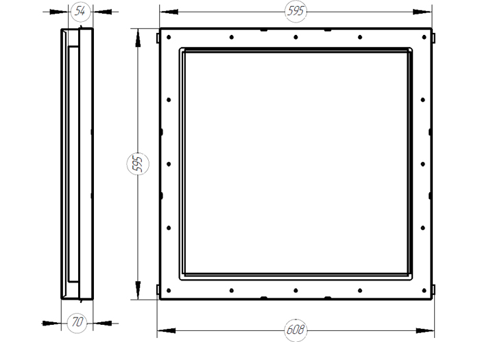 Светильник светодиодный FI 595 IP54 36W 5000K GLASS Faros