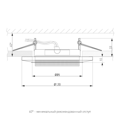 Светильник встраиваемый 1061 GX53 серый Elektrostandard