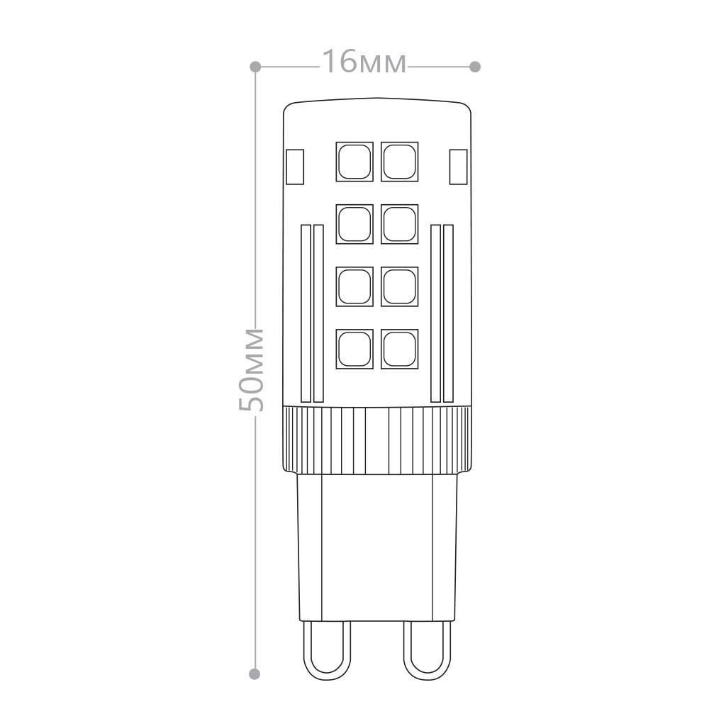 Лампа светодиодная LB-432 (5W) 230V G9 4000K JCD9 Feron