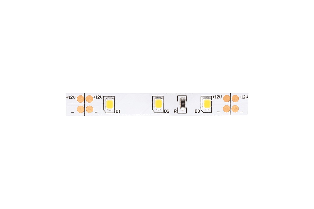 Лента светодиодная стандарт SMD2835 60LED/м 6,3Вт/м 12В IP20 Цвет: Нейтральный белый, 3М SWG