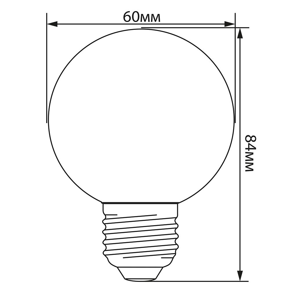 Лампа светодиодная, (3W) 230V E27 красный G60, LB-371 Feron