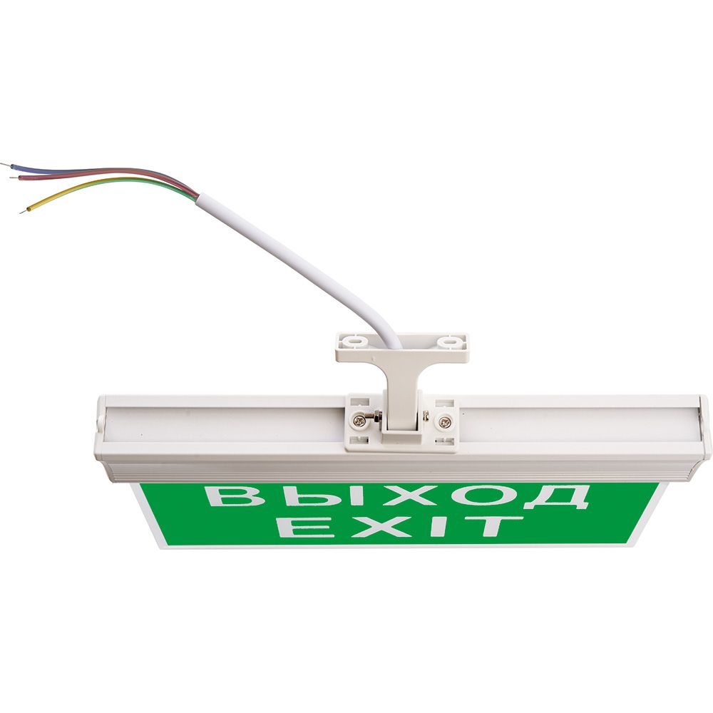 Светильник аккумуляторный, 10 LED/1W 230V, AC/DC зеленый 260*245*35 mm, белый, Выход, EL60 Feron