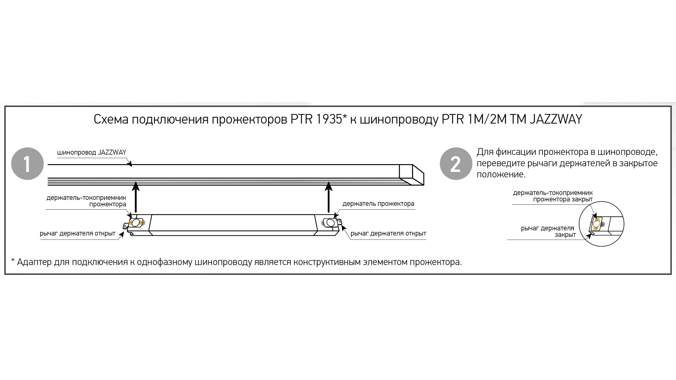 Прожектор линейный PTR 1935 35w 4000K 120° BL (чёрный) 600мм IP40 Jazzway