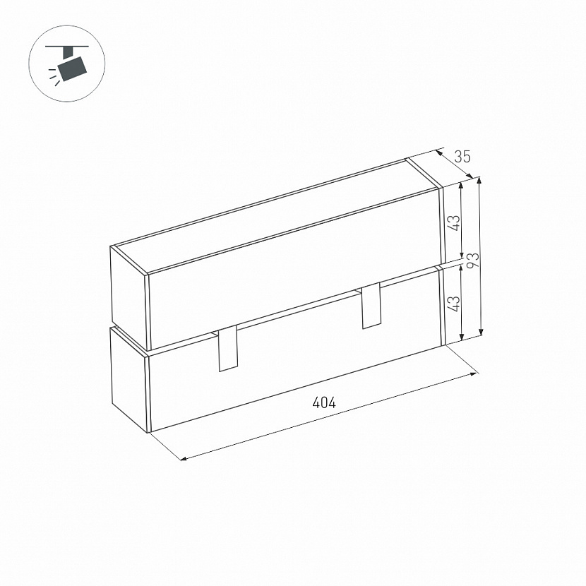 Светильник MAG-FLAT-FOLD-45-S405-12W Day4000 (WH, 100 deg, 24V) (Arlight, IP20 Металл, 3 год Arlight