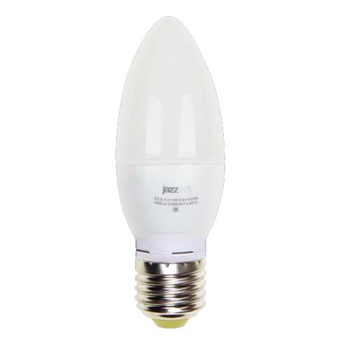 Лампа светодиодная PLED-ECO-C37 5w E27 3000K 400Lm 230V/50Hz Jazzway