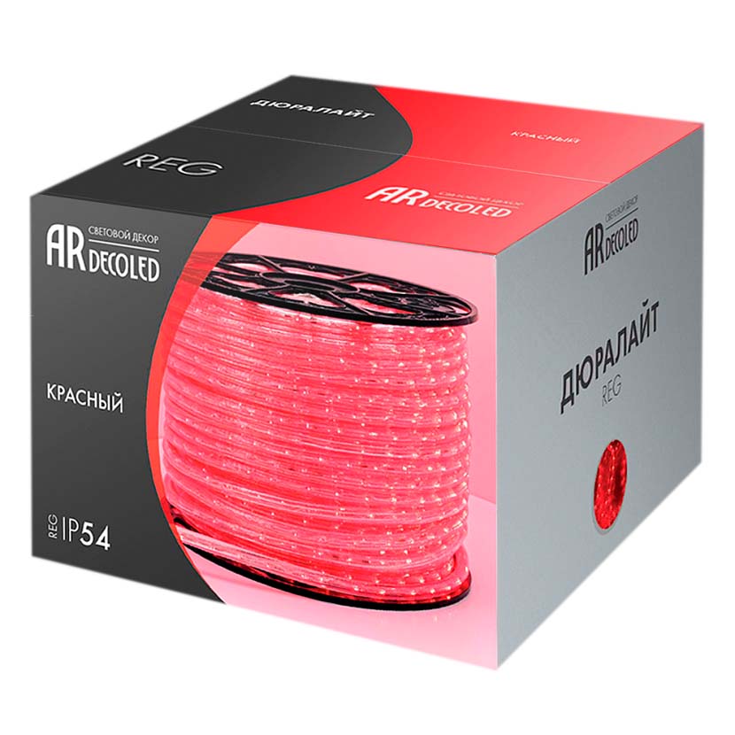 Дюралайт ARD-REG-LIVE Red (220V, 24 LED/m, 100m) (Ardecoled, Закрытый) Arlight 