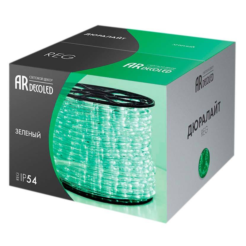 Дюралайт ARD-REG-LIVE Green (220V, 24 LED/m, 100m) (Ardecoled, Закрытый) Arlight