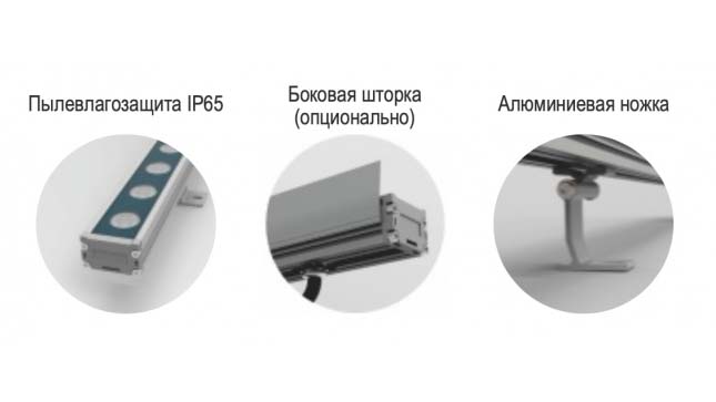 Прожектор линейный архитектурный WL24-24/12 CW 0,5м. (24v - 12вт.)